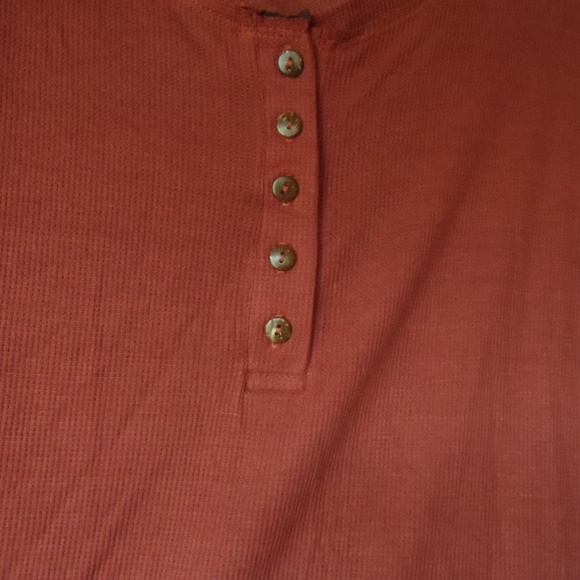 Rust Red Henley Top - Picture 2 of 6